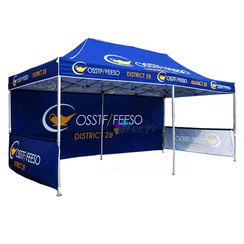 Tent Custom Advertising Logo Outdoor Aluminium Folding Exhibition Event Flat-topped Canopy Pop Up Trad Show Tent