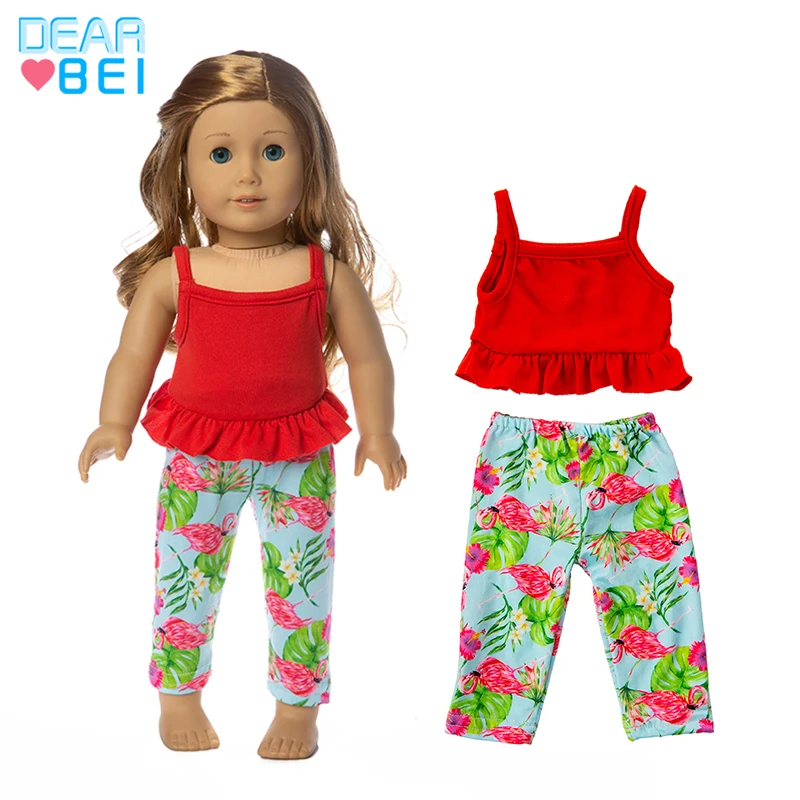 Summer Holiday Refreshing Sling Baby Doll Accessories Set,Customizable Design  Doll Clothes Set,Doll Set