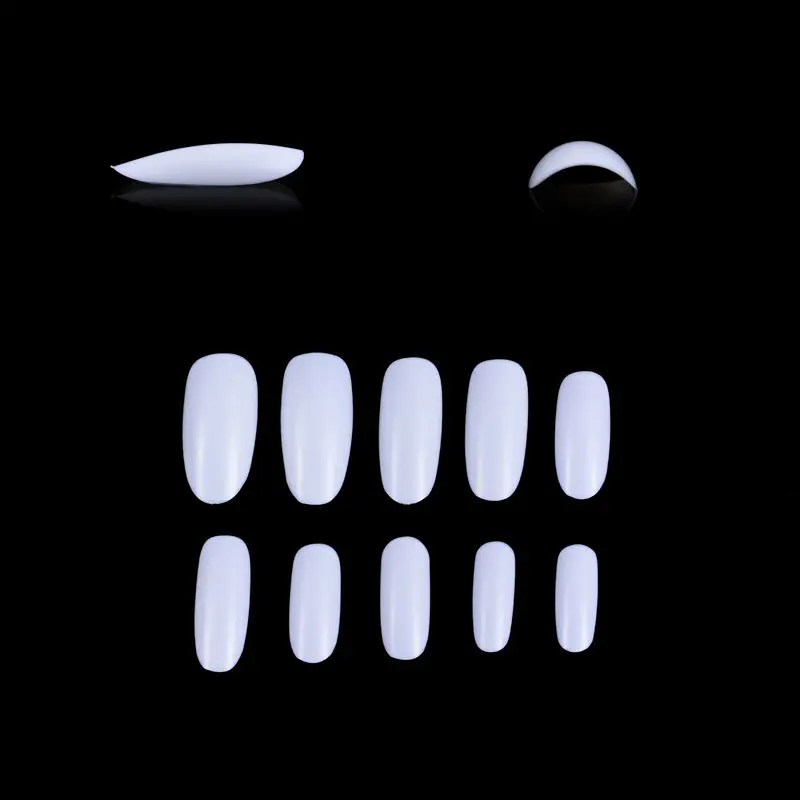 Pang Xue wholesale new nail art DIY Design Oval Full Cover Artificial False Coffin Ballet Nail Tips Finger ABS Nail Products