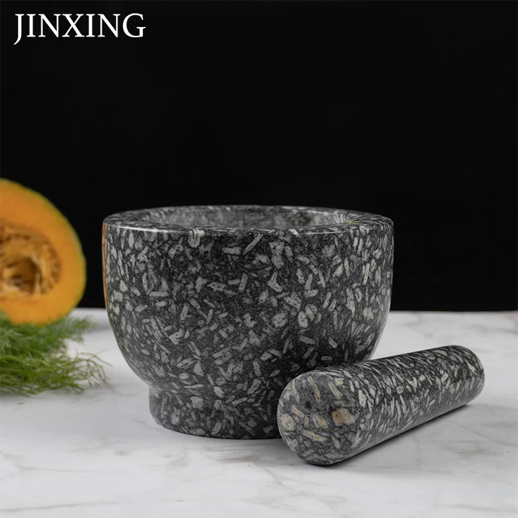 Hot Selling Factory Wholesale High Quality Natural Granite Guacamole Pestle And Mortar Stone Mortar And Pestle Set
