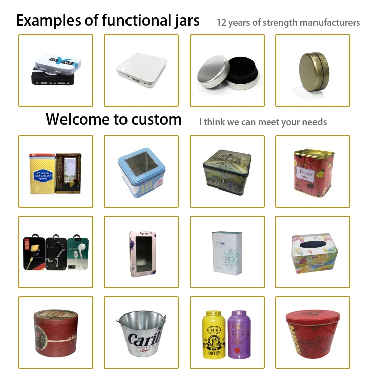 Wholesale Oem Odm Child Proof Metal Tin Can Round Container Small Decorative Tin Cans With Easy Seal