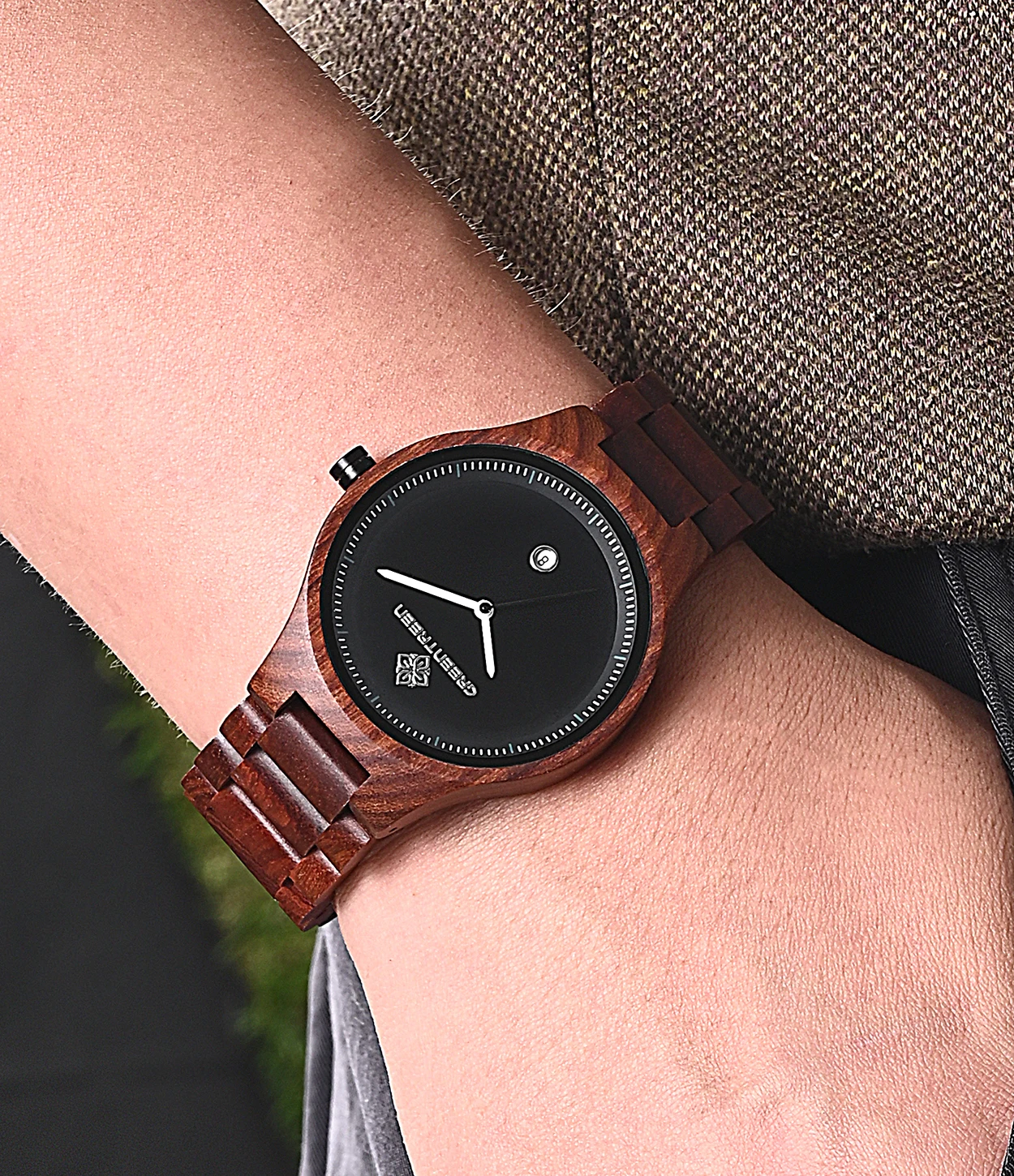 watch for men for sale on Amazon Classic design, red sandalwood, environmentally friendly materials