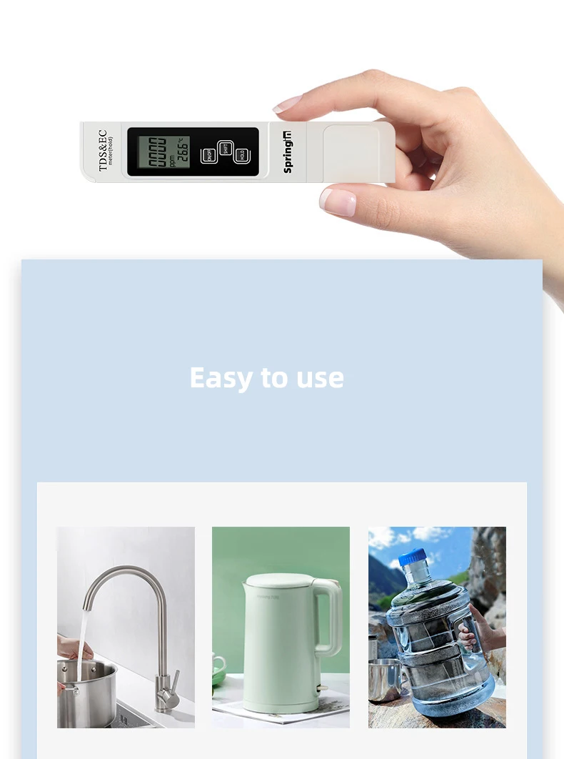 Portable Digital High Cost Performance TDS Meter in PPM for Testing Water Quality