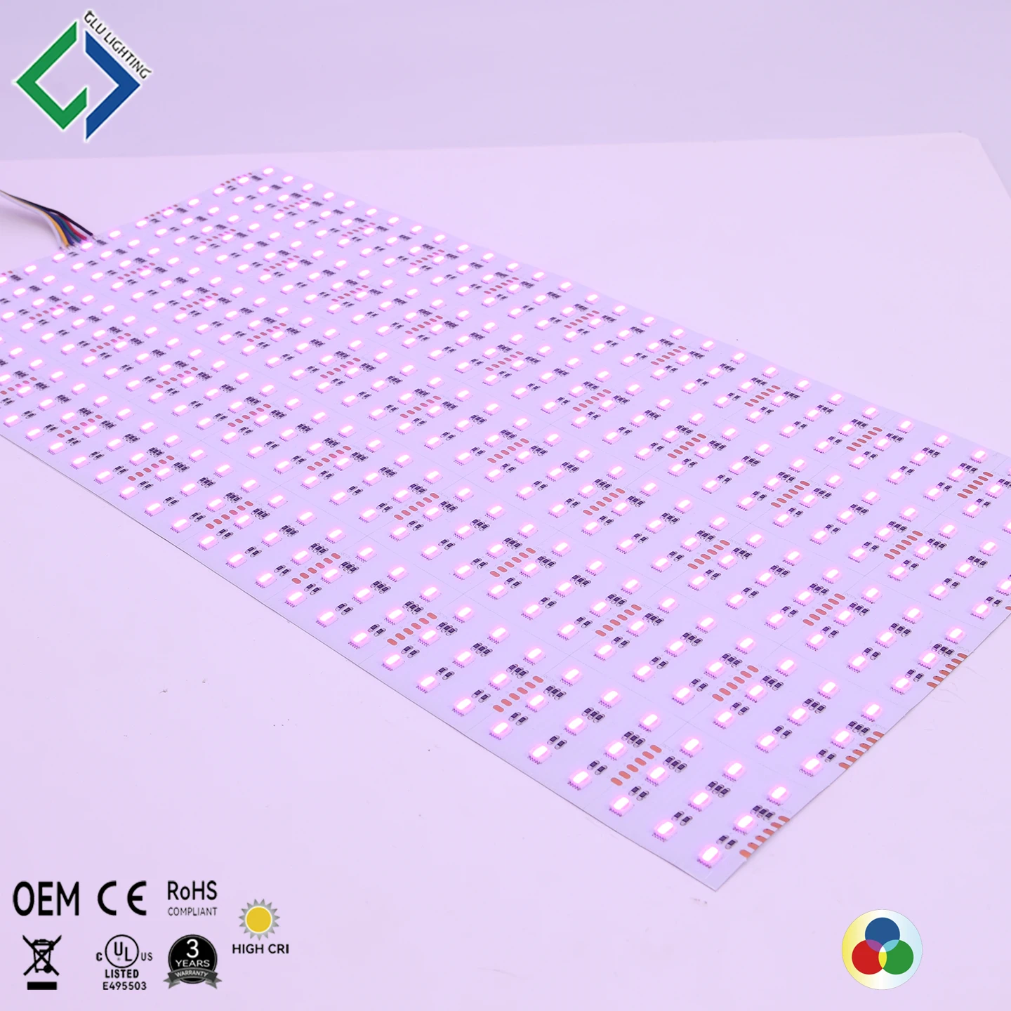 24V  high CRI Ra95 RGB CCT rgbww flex led panel light box film backlighting