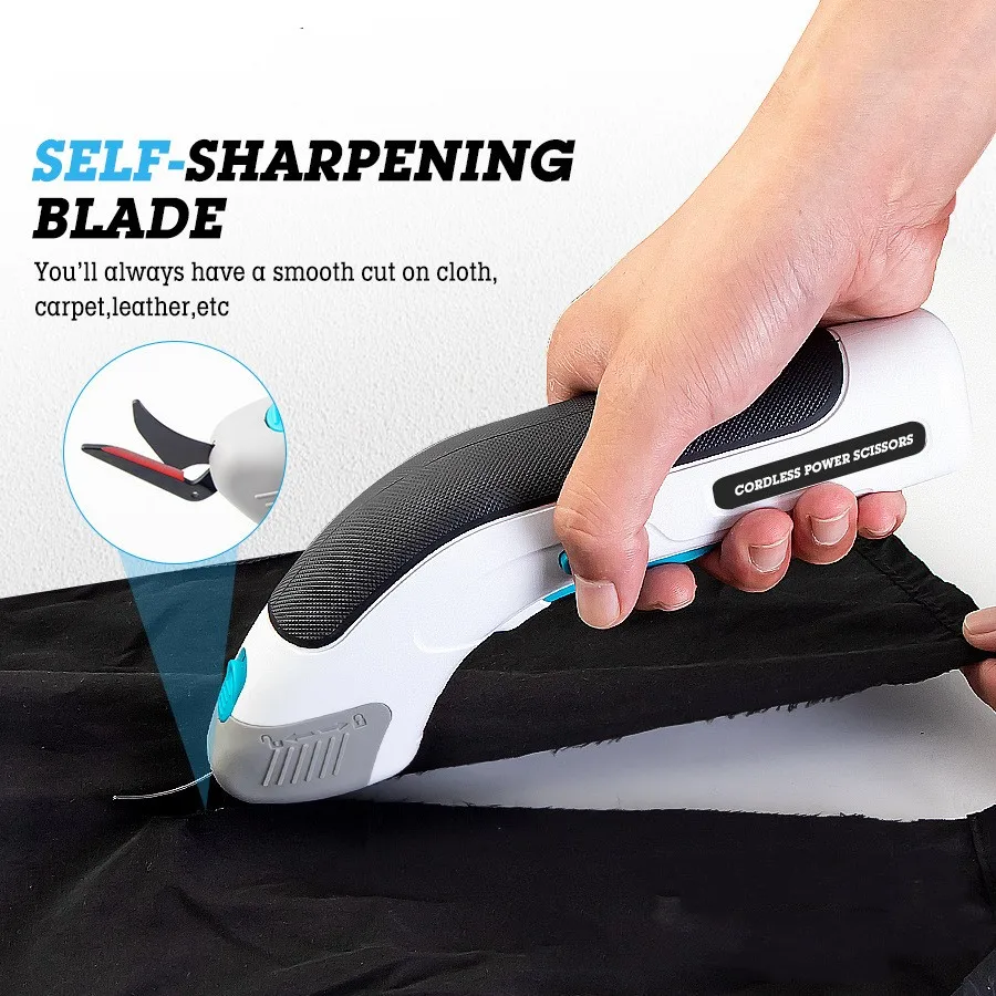 Fast lithium electric scissors, cutting cloth paper-cut board convenient electric round knife cutting machine