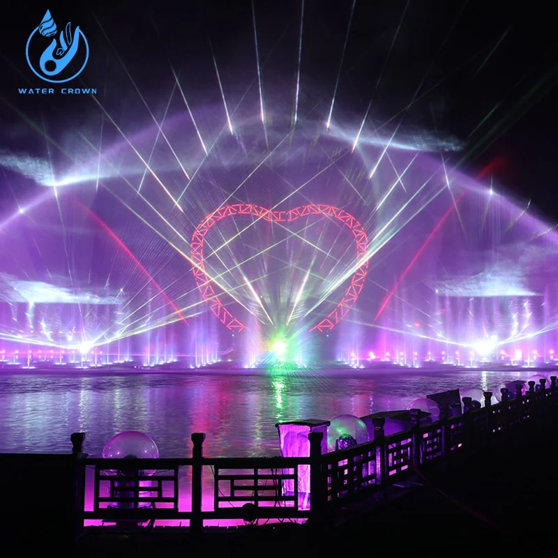 Hot Selling Multifunctional Projection Fog Fantastic Wall Fountain Water Screen Movie