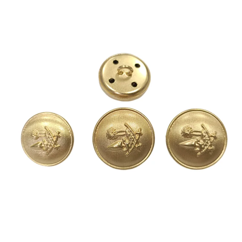 uniform scrub jacket snap button brass shank button