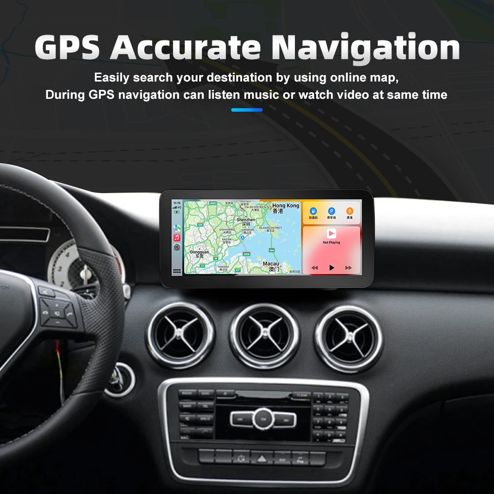 Автомобильный мультимедийный плеер 10 25 Linux для Mercedes a Cla Gla W176 C117 X156 1920*720 Carplay GPS Navi стерео