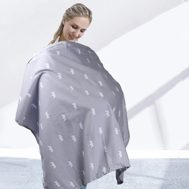
YLA-NC-016 Wholesale Nursing Cover Privacy 100% Cotton Breastfeeding Covers Baby Apron Feeding Car 