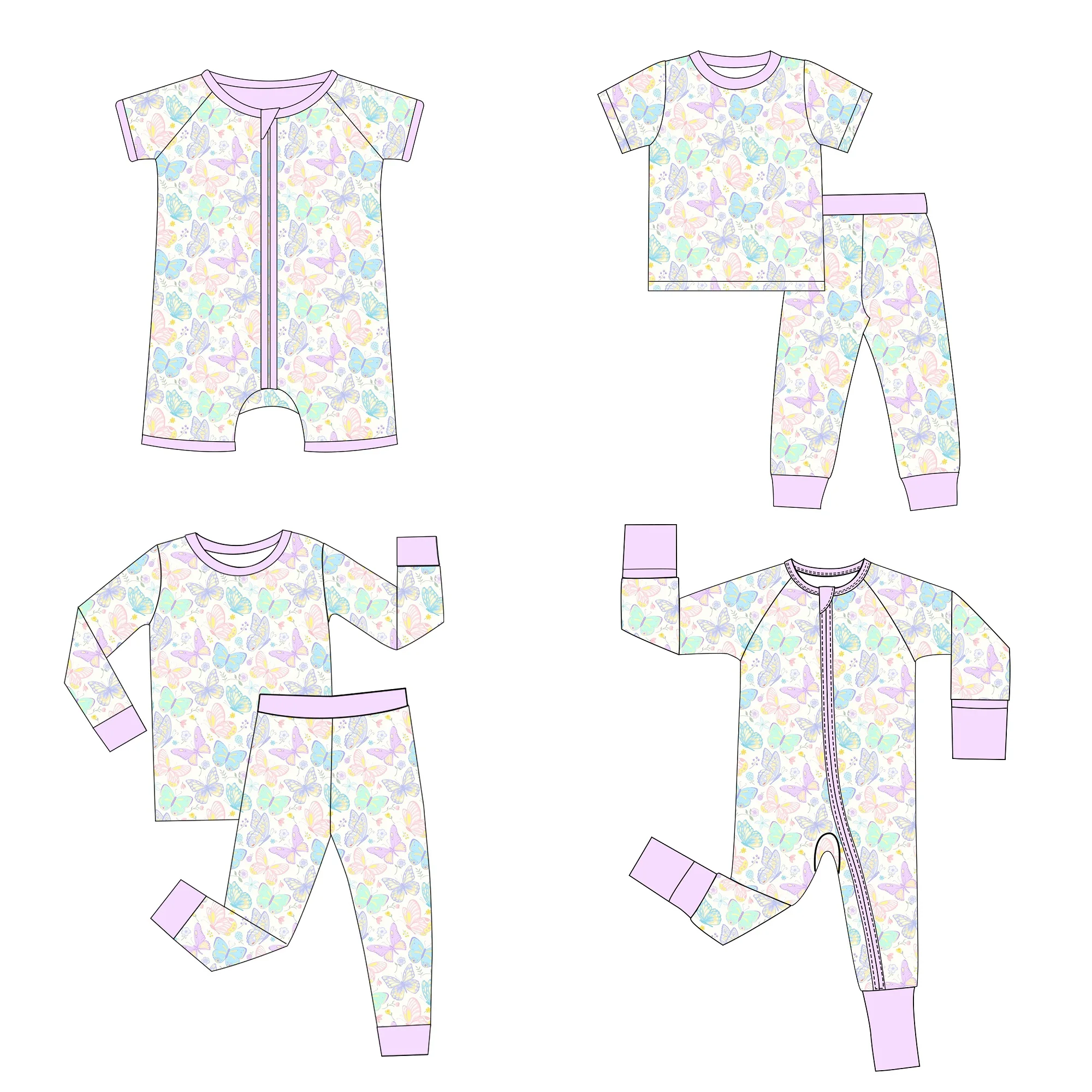 Hot Sale New Arrival Knitted Bamboo Fabric Breathable Beautiful Patterns Spring Season Rompers for Babies Baby rompers