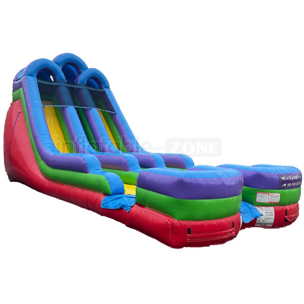 Customized dual lane inflatable dry slide bounce slide suitable for children parties indoor and outdoor use