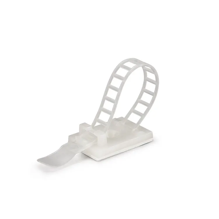 Provide sample adjustable cable clamp 3M adhesive back glue plastic cable clamp