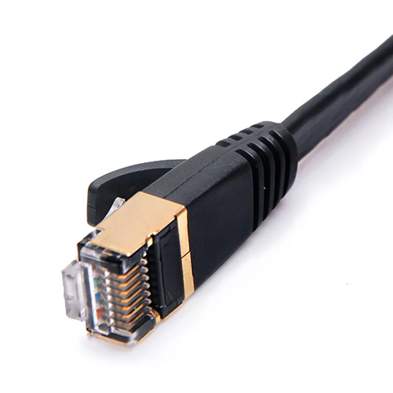 cat6a cat7 sstp flat patch cord 8 core cable ethernet with RJ45 connector