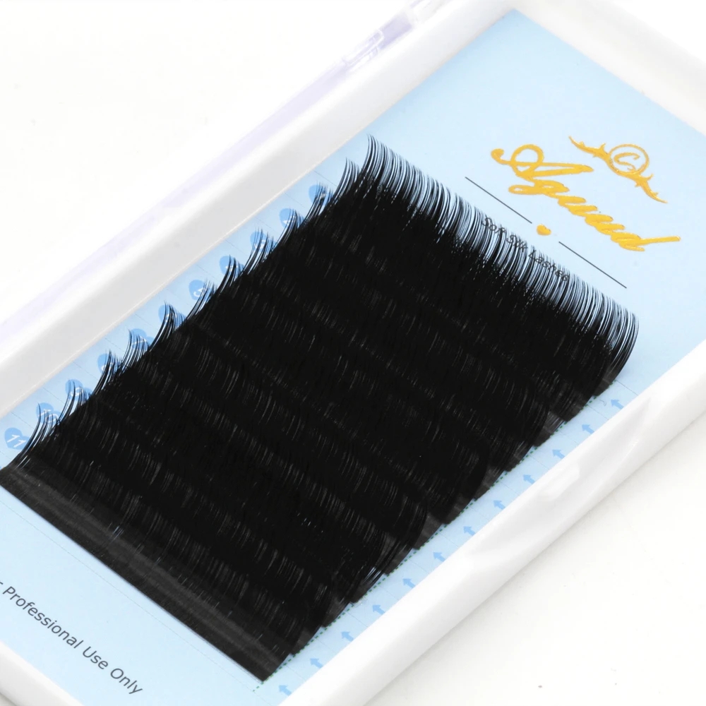AGUUD C CC D DD Eyelash Extension Individual Premium Fake Mink Silk Lashes Extension Supplies Regular Eyelashes for Professional