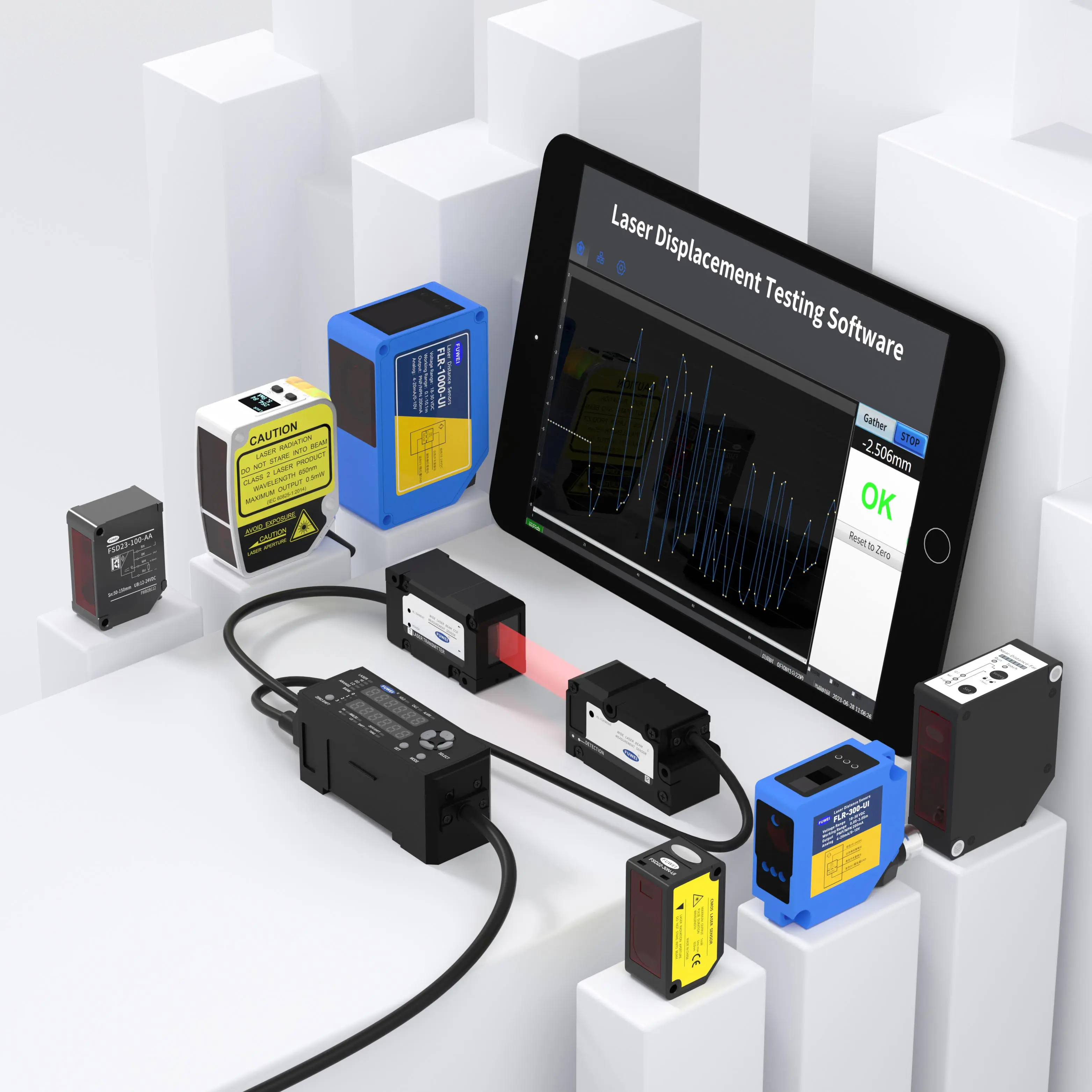 FUWEI FSD11-30-AA-M high precision digital display laser displacement distance measuring sensor