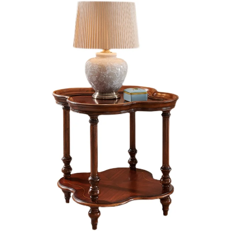 American all solid wood classic corner table European sofa side table living room simple small  side table