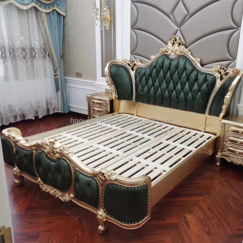 2020 american living room wedding room solid wood bed