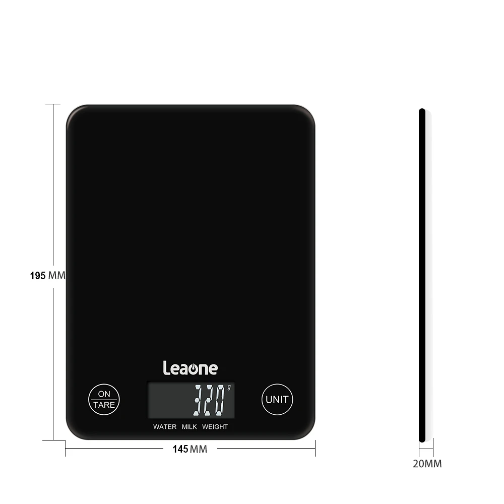 5kg tempered glass platform food kitchen scale LCD display digital kitchen scale