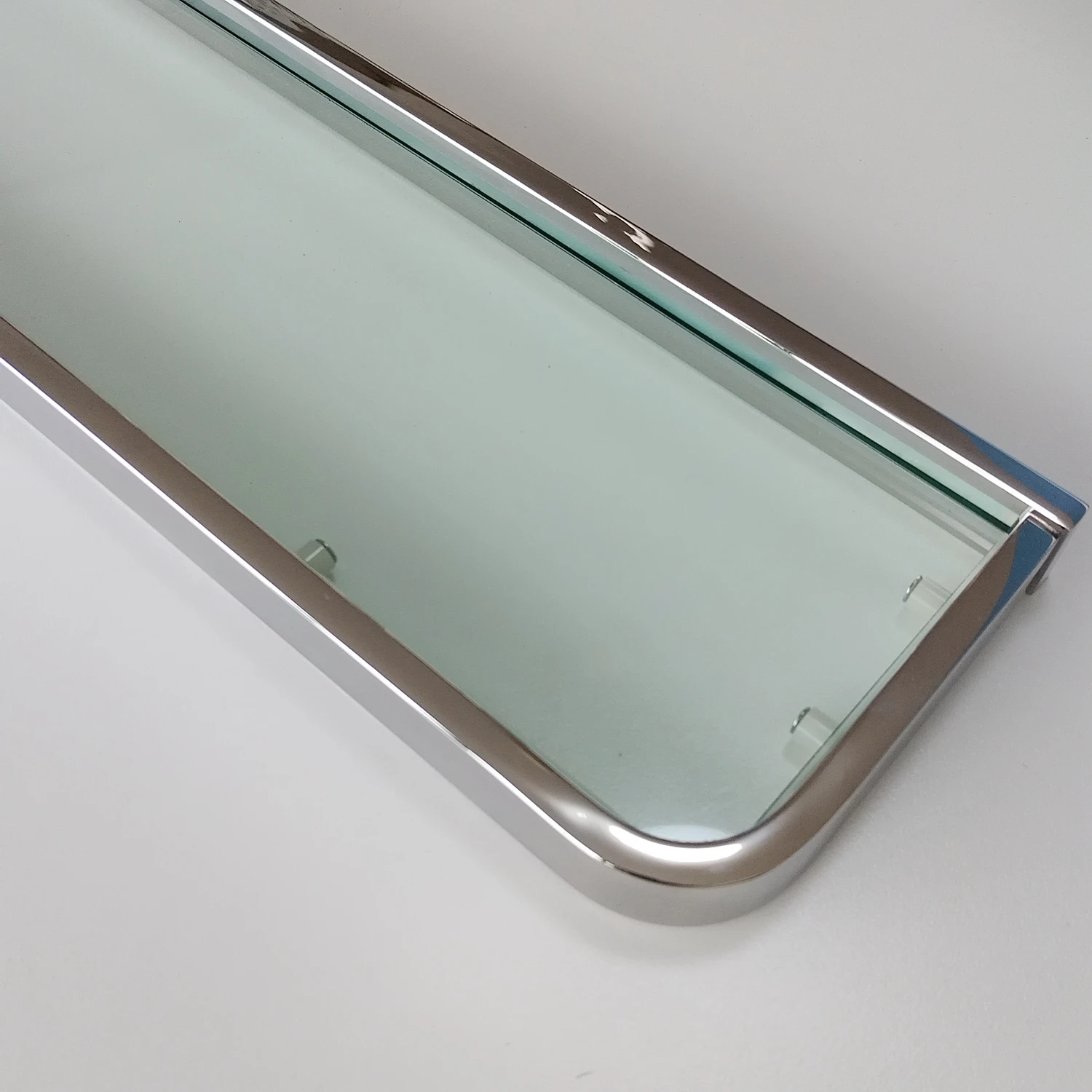 Bathroom Accessories Shower Tempered Glass Wall Mounted Single Tier glass shelves for bathroom  Shower gel and shampoo storage