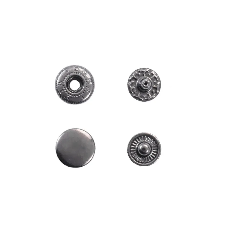 Wholesale custom alloy brass round  colorful metal  press magnetic snap buttons with 4 parts