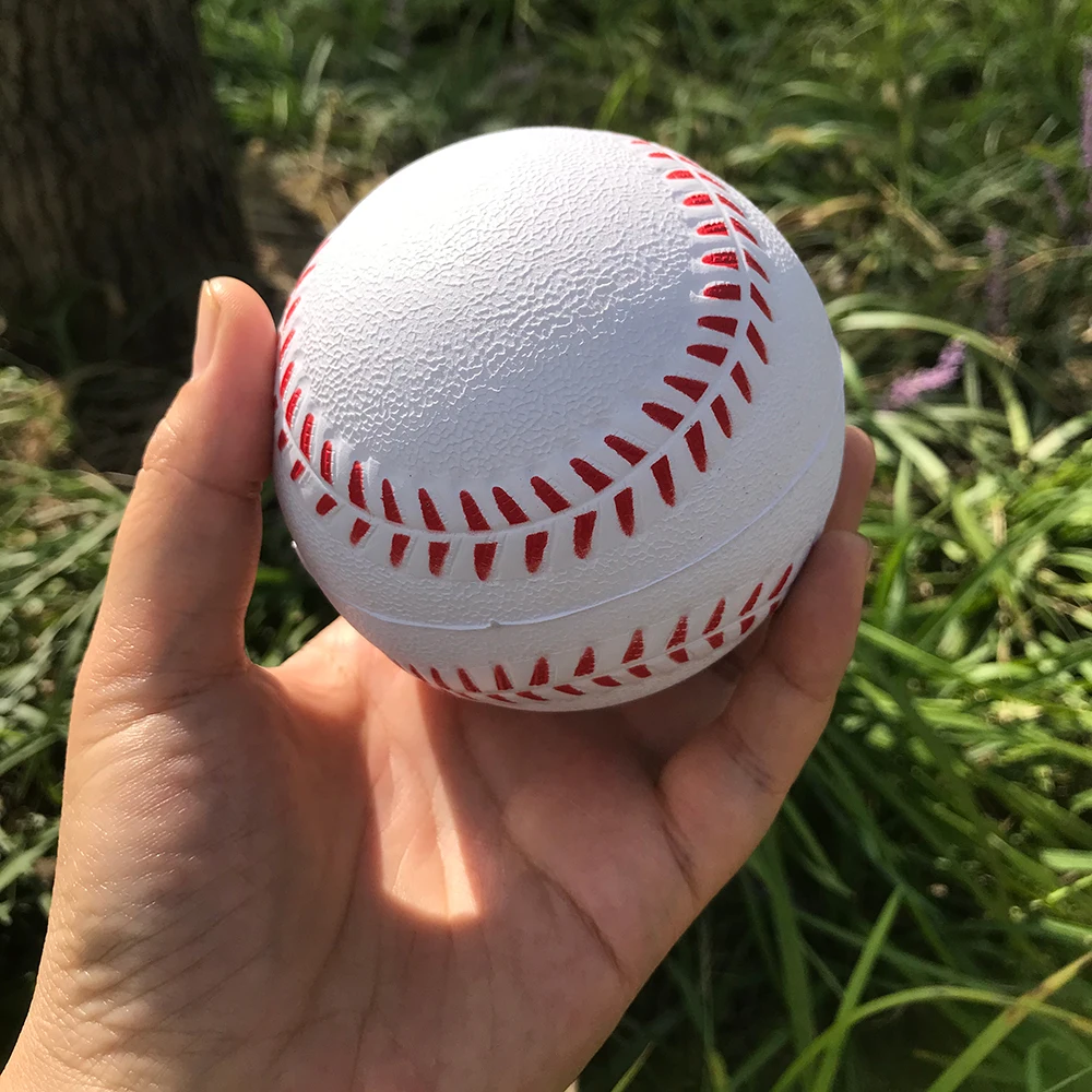Custom Promotion Products PU Stress Sponge Ball 63mm Baseball Softball Fidget Toy Stress Reliever Foam Logo Balls Kid Play Ball