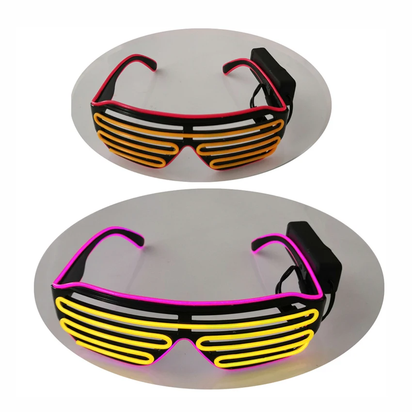 New Product EL Glowing Shutter Party Glasses Led Shutter Glasses