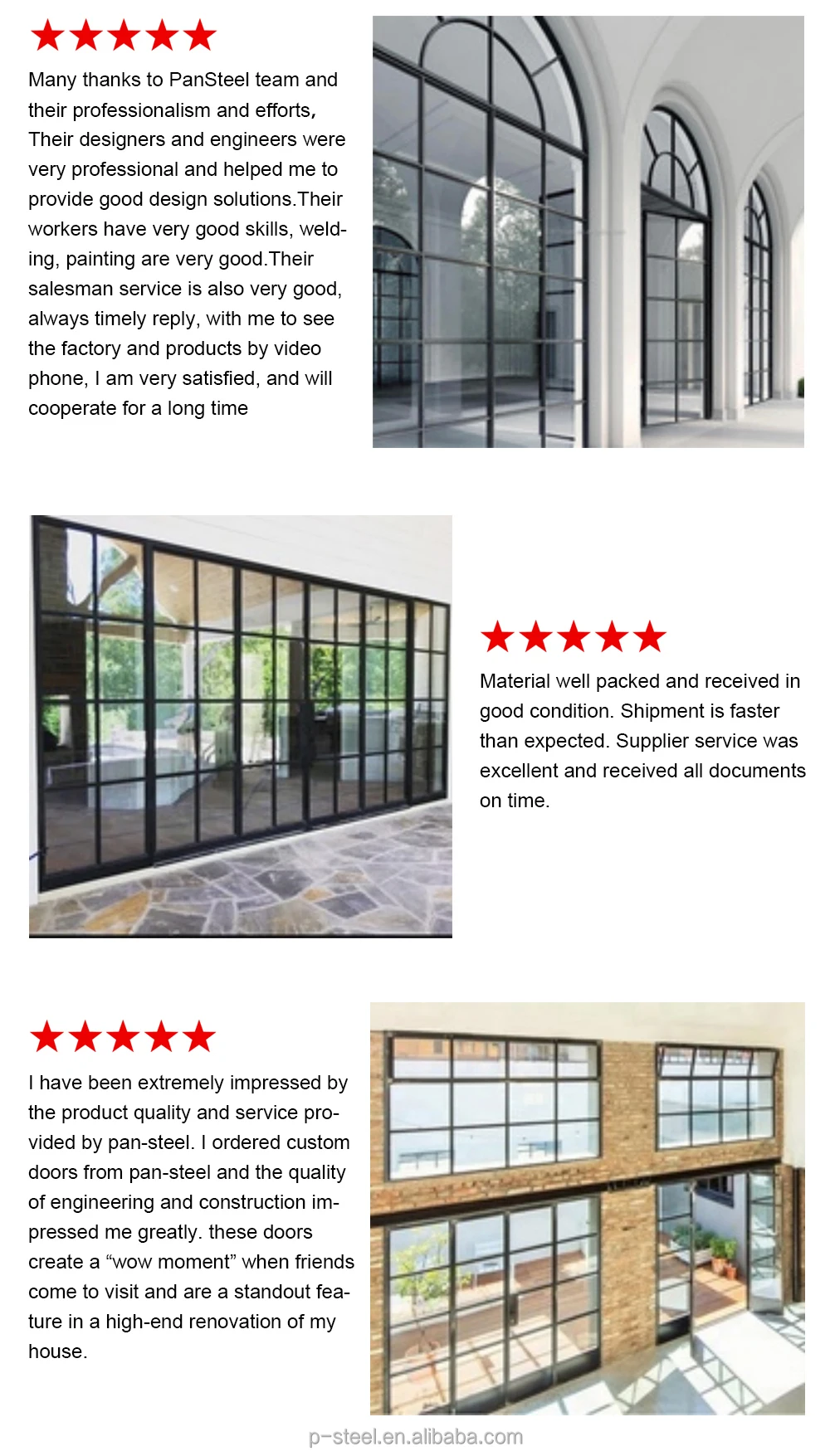 Big Picture Panoramic steel Frame Double Glazed Low-E Glass Customized Floor To Glass Fixed Windows