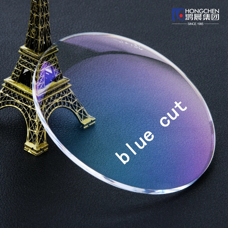 Cheap Price 1.67 Blue Cut HMC  Single Vision Anti Blue Light Glasses Lenses Optical