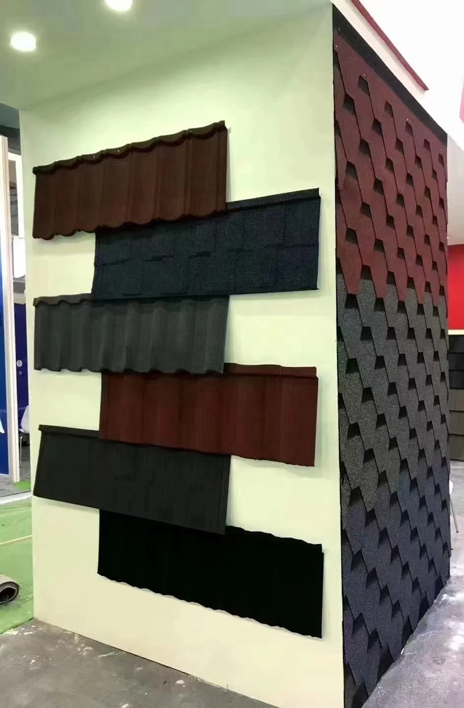 Retail sandy type metal tile clay roof tile roof tile zhubang  1340*420mm 2.8kg