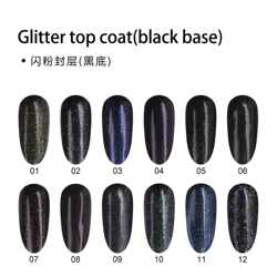 Hipsterr New Coming 18ML Shiny Shimmer Glitter Top Coat UV Gel Polish Nail Art Design