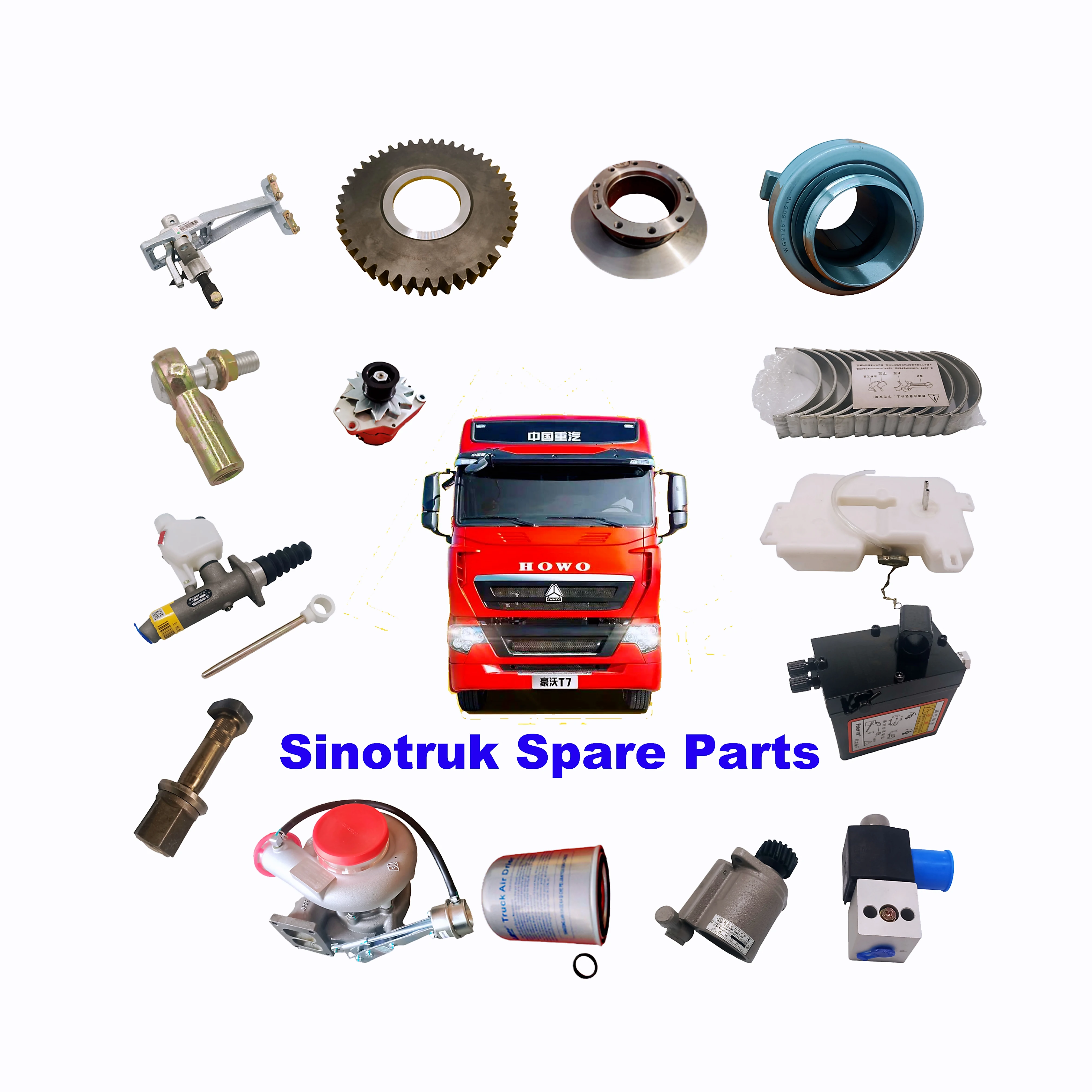 
Rear suspension shock absorber WG1664440068 sinotruk howo truck parts 