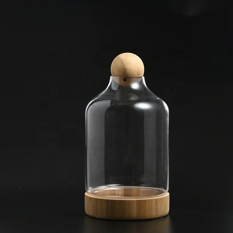 Wholesale  Factory  Price Simple Aromatherapy  Home Decoration Wine Glass Holder And Glass Dome