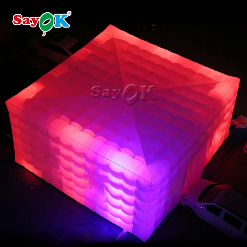 air inflation tent inflatable night club LED china tent inflatables square camping cube party tent for sale