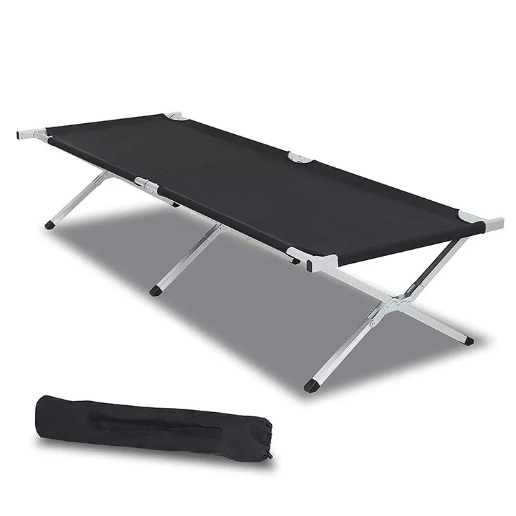 Folding Lightweight Stretcher Canvas Camp  Cots Camping Bed Bunk Aluminium Camping