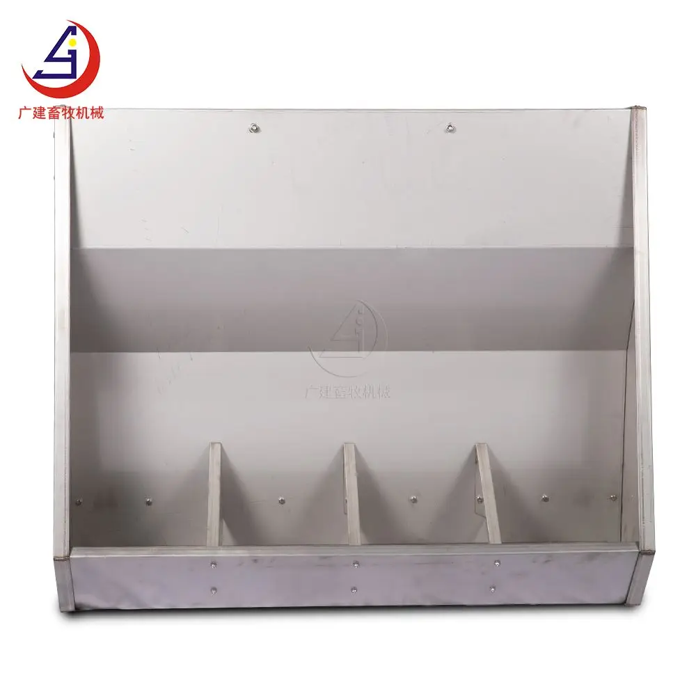 Высокое качество из нержавеющей стали с одной стороны кормушка свинья питомник с одной стороны 4 отверстия кормушка для животных кормушки