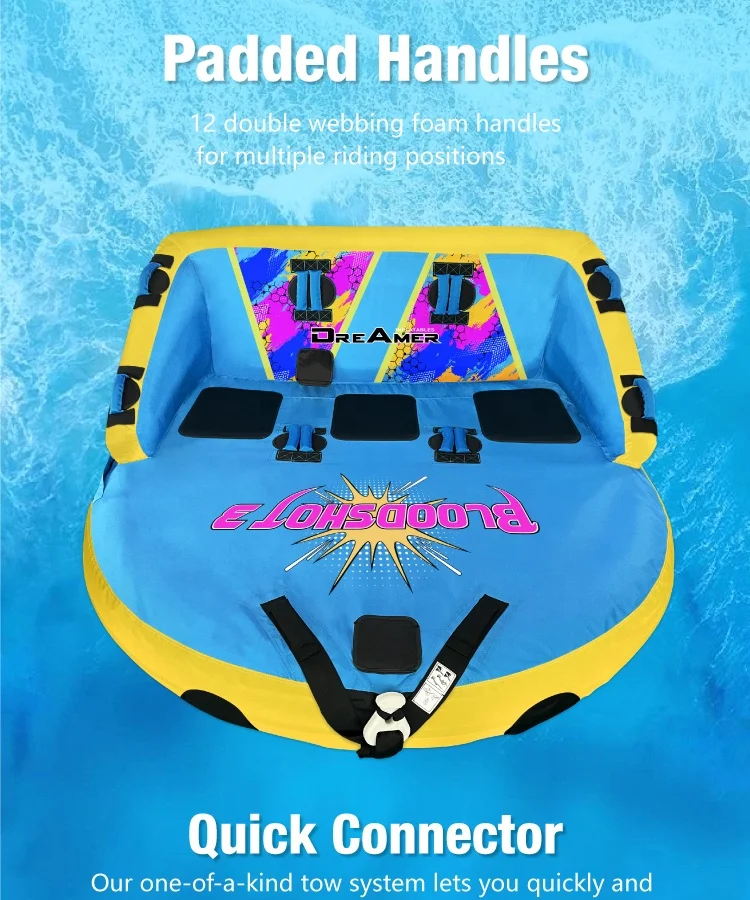 3 Person Big Mable Towable Tube and Ski Tubes for 3 Riders