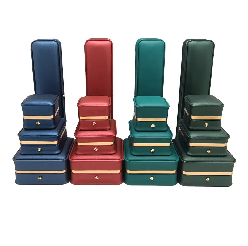 Factory In Stock Classic PU Leather Jewelry Case Box Boxes