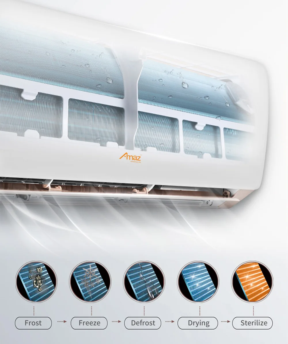 SANYO Split wall mount air conditioner non-Inverter AC with 24000BTU Cooling&Heating  EER2.8WW COP3.2WW