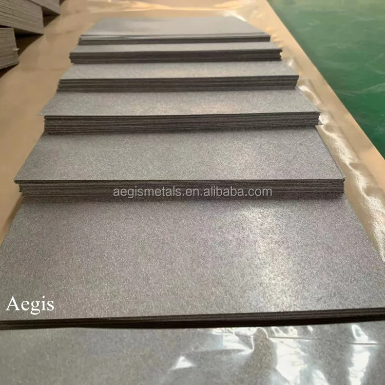 0.3-0.8mm thickness 99.98% pure nickel 20um 40 100 120 micron sintered nickel fiber felt