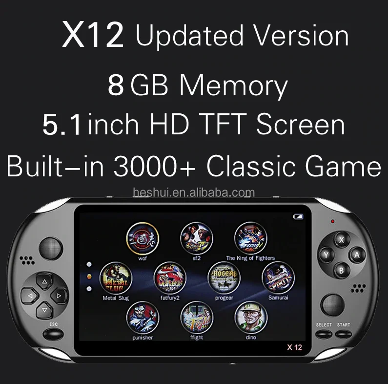X12  Portable Handheld Video Game Console  Player 8G 32/64/128 Bit HD Color LCD Screen 3000 Games Video Game Console