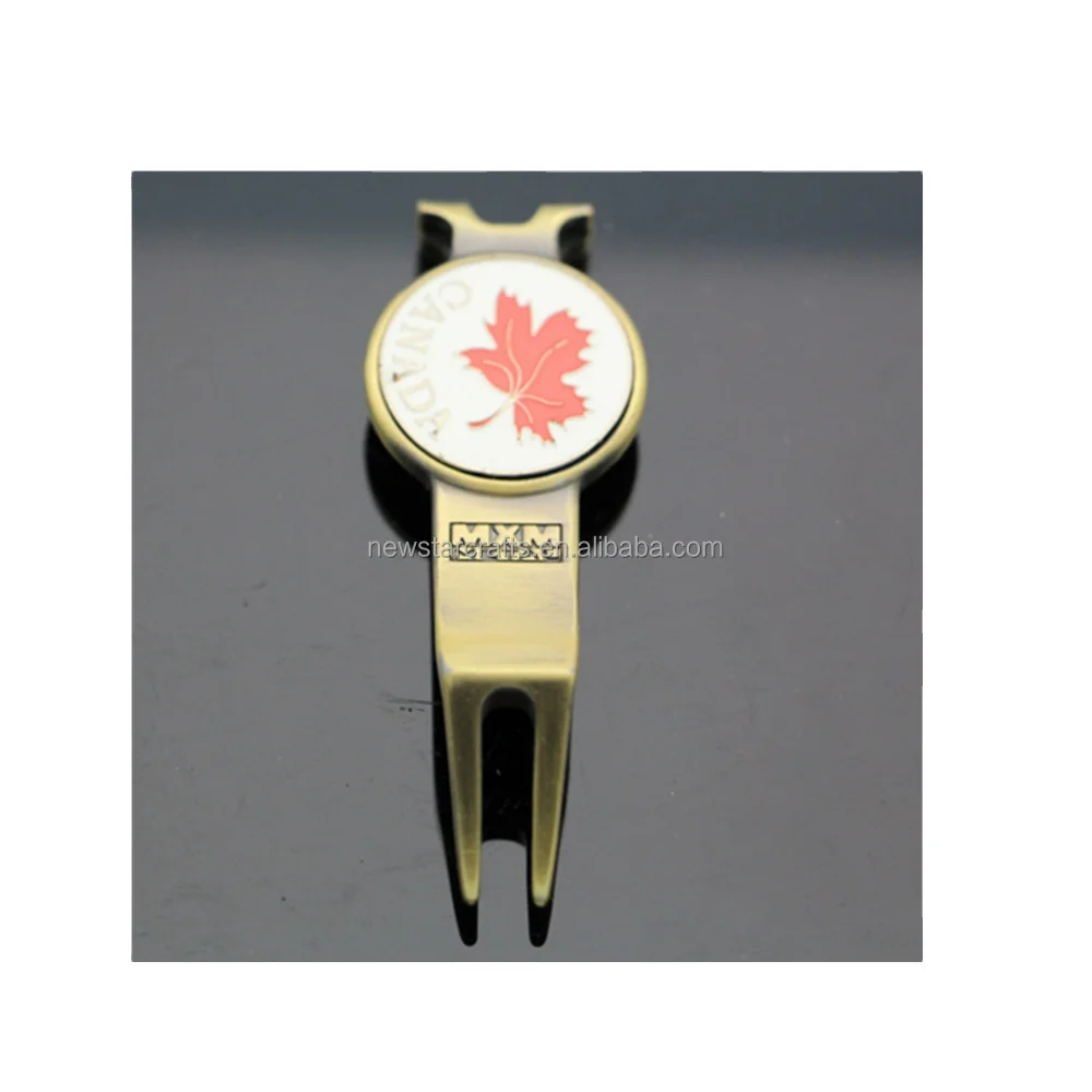 Fashion Custom hat clip divot tool pitch Fork golf ball marker