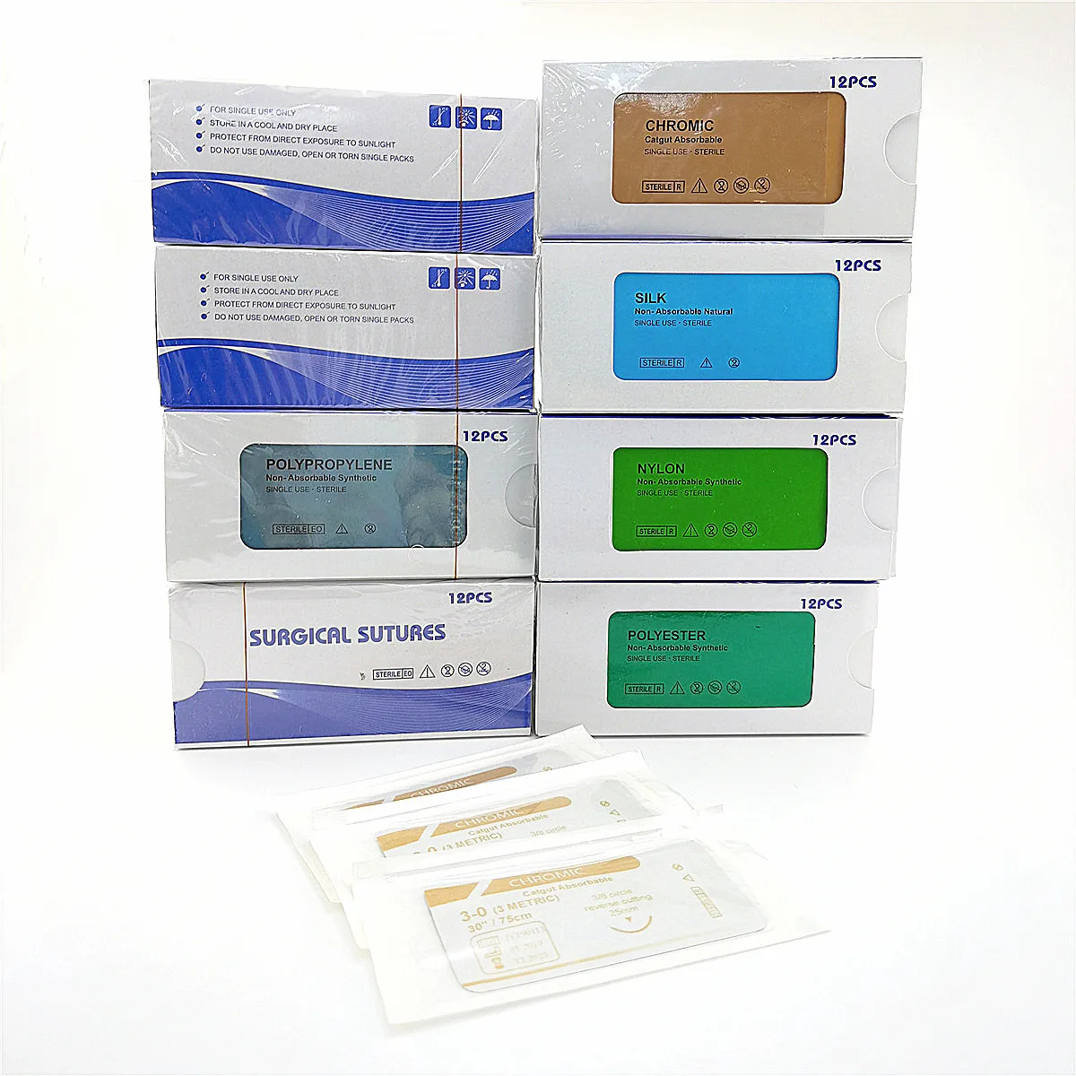 
Non-absorbable sutures Nylon surgical sutures with needle for hospital 
