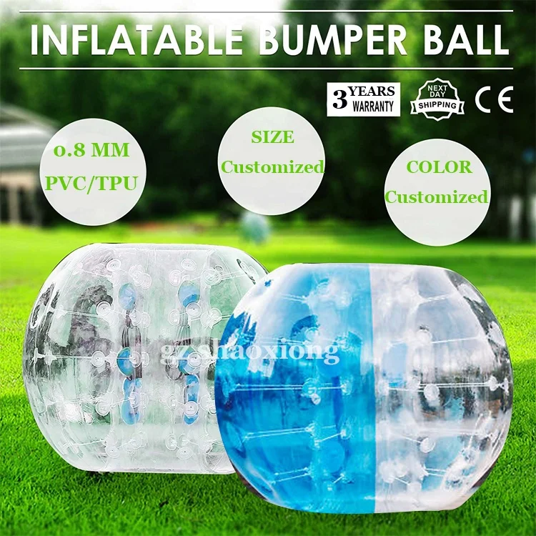 1.2m Inflatable Bumper Ball Kids Soccer Game Human Bubble Balloon Zorbing Balls For Sale