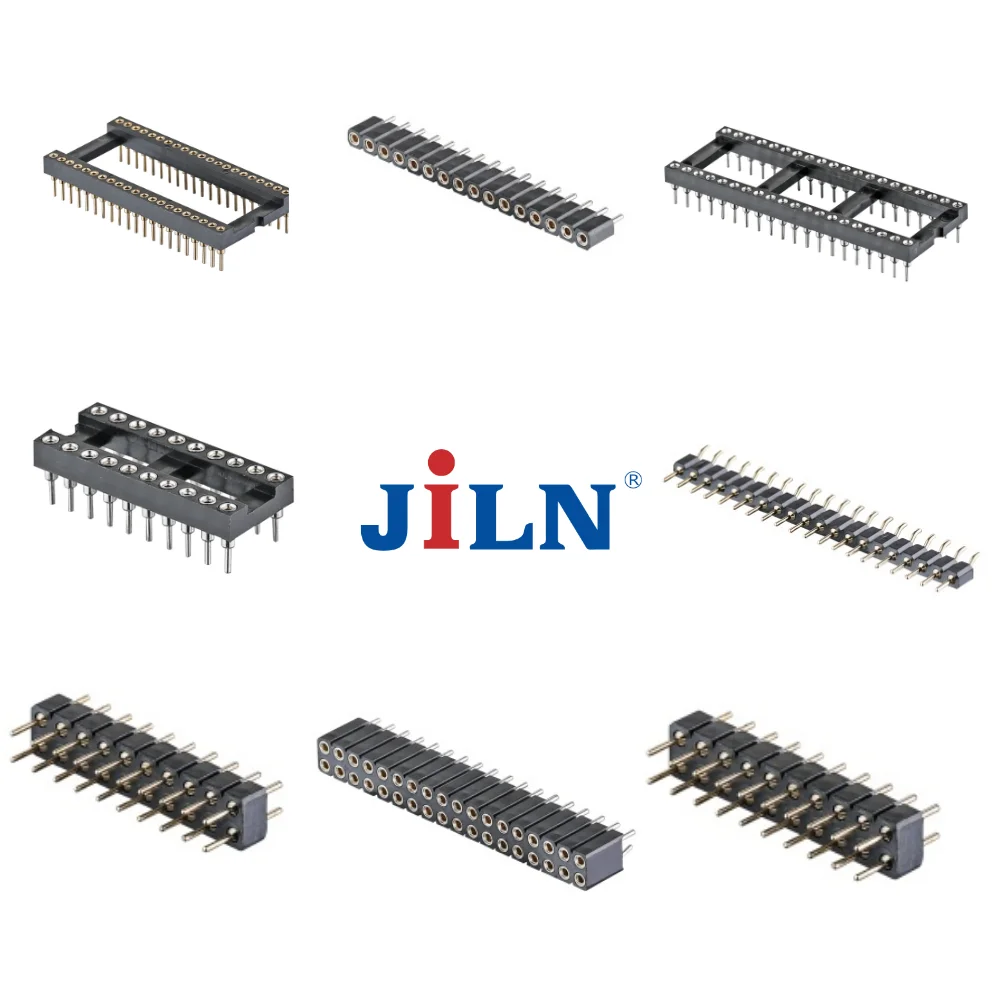 JiLN round pin header connector dual single double row female header 1.778mm pitch connector