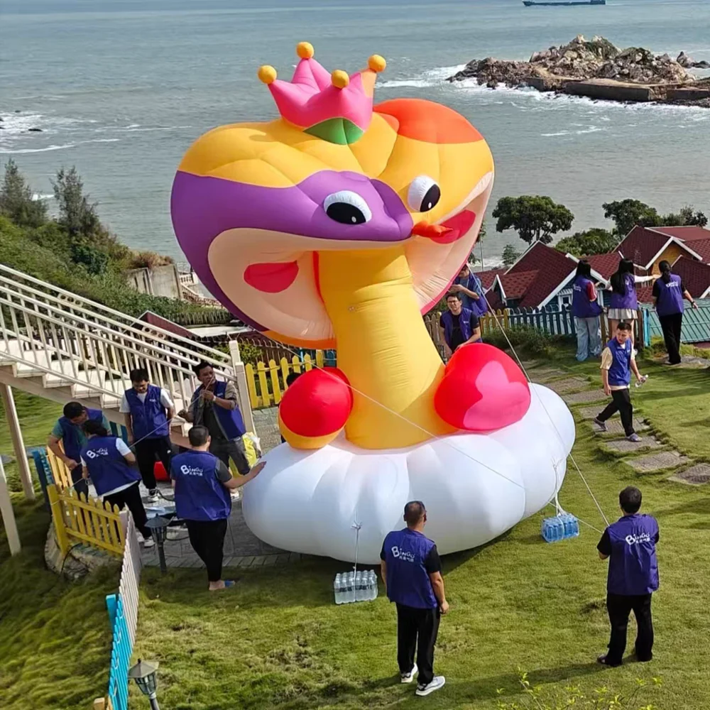 Giant Inflatable snake  Model Cartoon Inflatable Mascot Wild Tiger Event Decoration Inflatable Art Sculpture