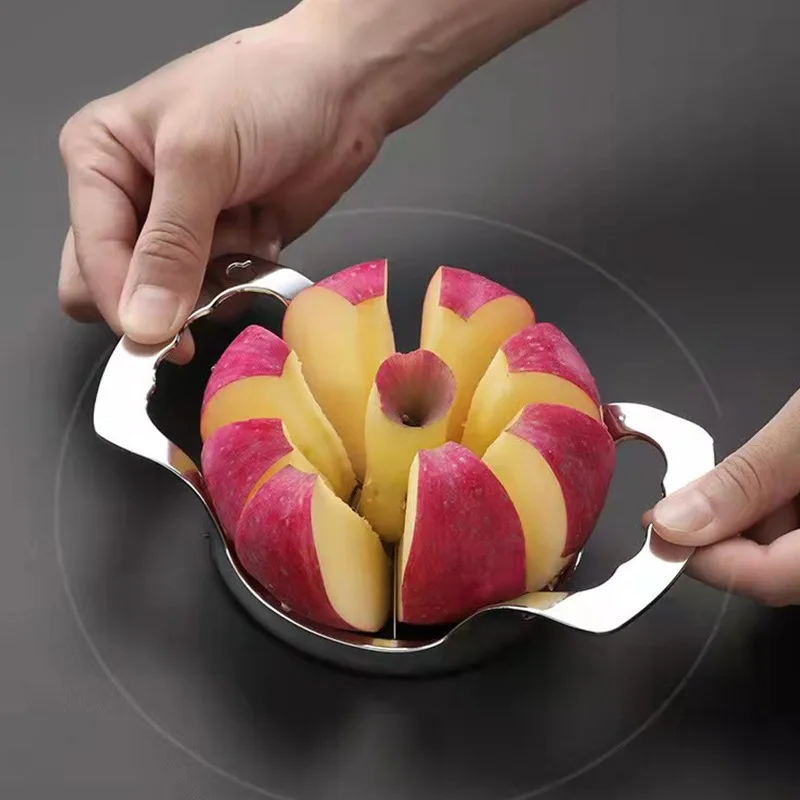 Stainless Steel Apple Slicer Fruit Cutter Cored Splitter Multi-purpose Kitchen Tool