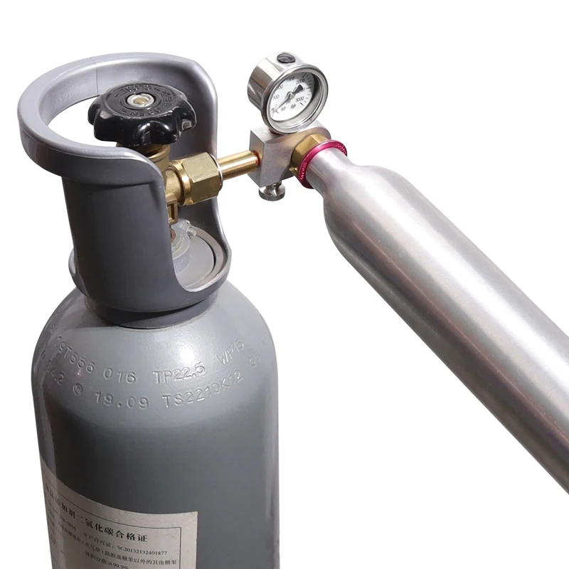 CO2 Adapter Carbonator Refill Station With 6000psi Gauge For Soda Sparkling Water Replacement Suit for New Model DUO Terra Art