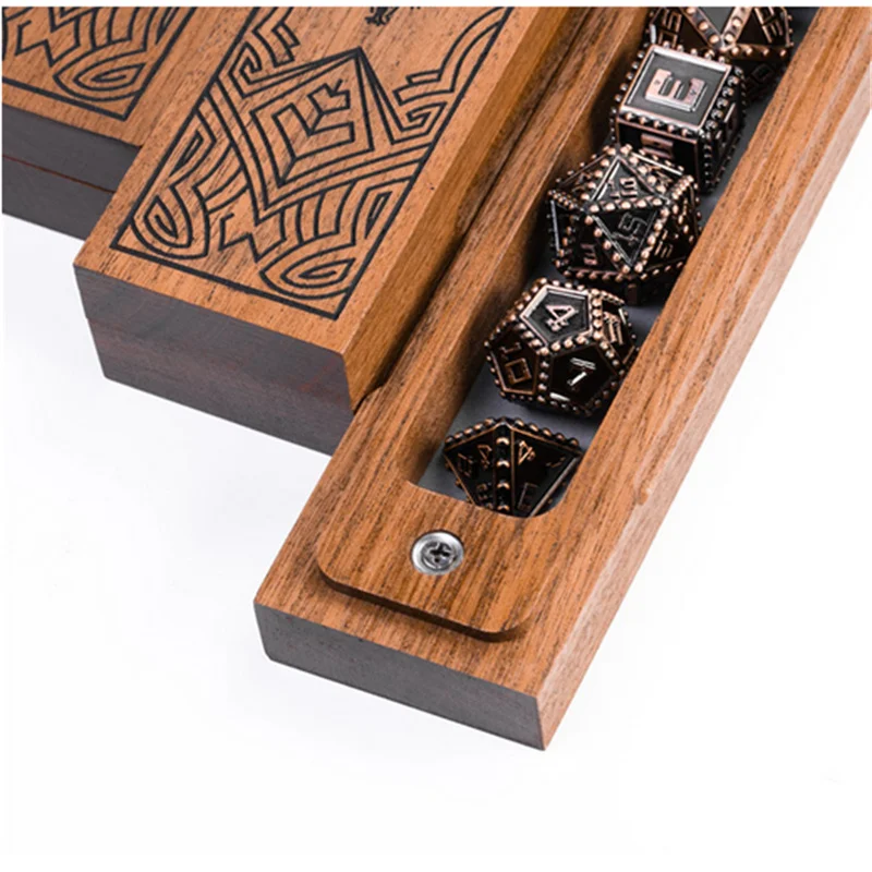 Udixi dnd rpg custom manufacturers dungeons and dragons wood dice packing tray box