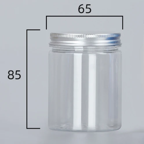 Cookies Dried Fruit Used Small MOQ Plastic Pet Jar Food Grade with Aluminum Lid