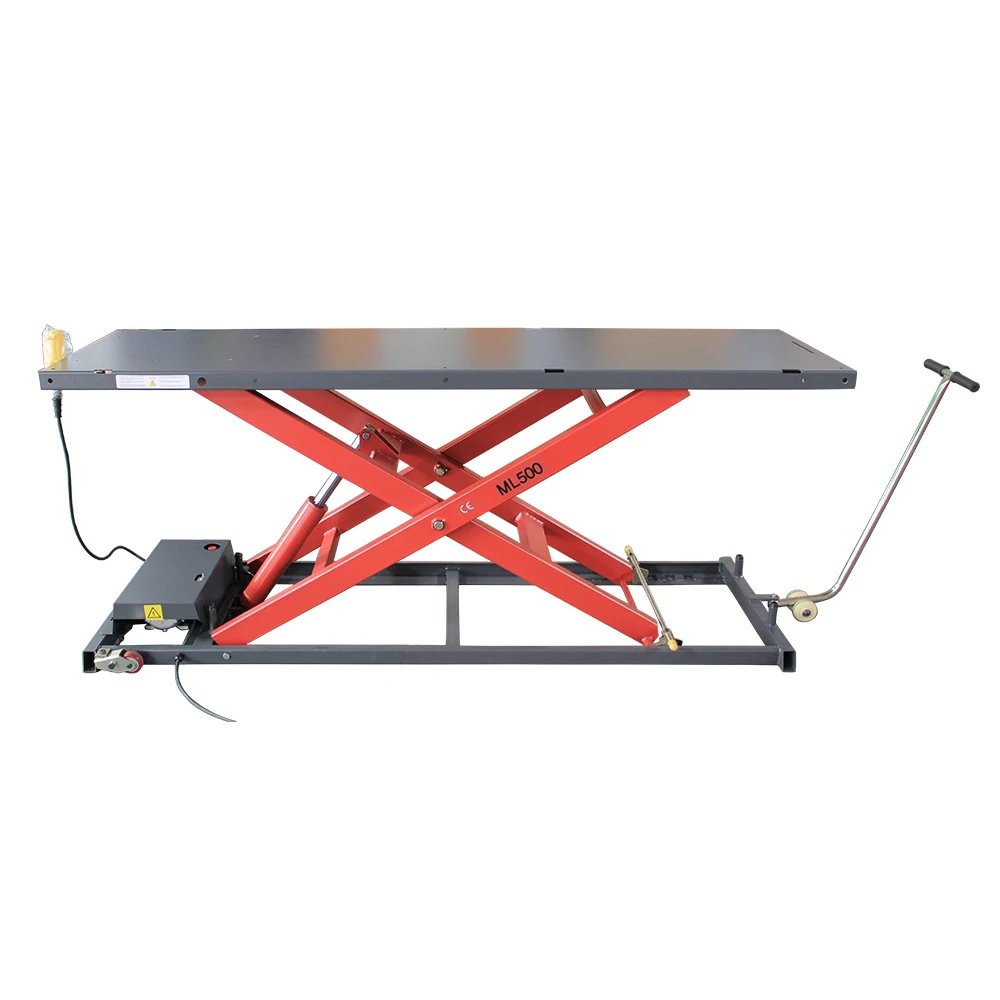 AUTENF 500 kg portable motorbike scissor lift table 1120 lbs electrical motorcycle car lifter for workshop repairing use with ce